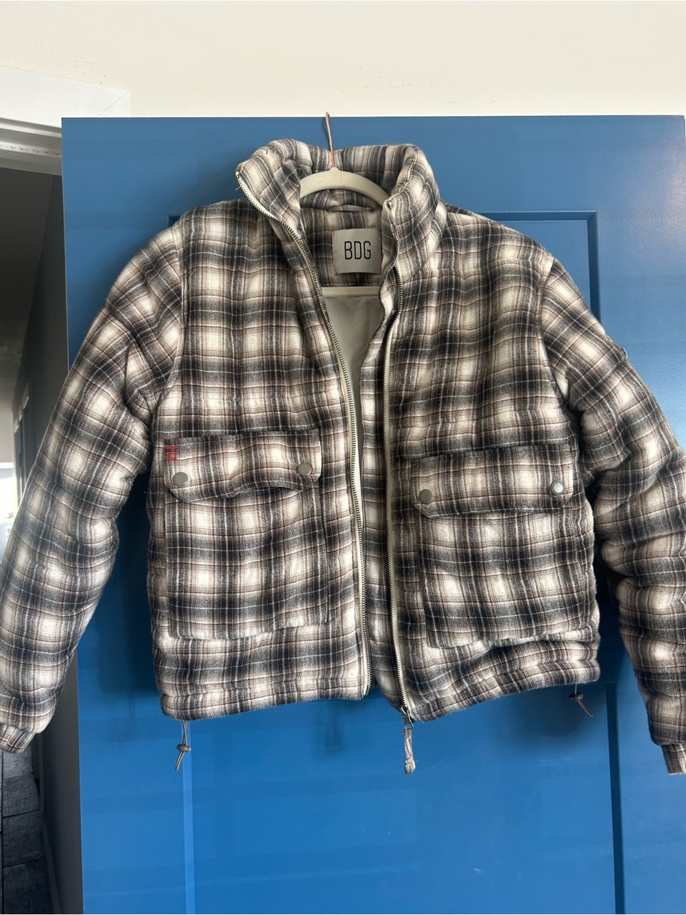 BDG Urban Outfitters Flannel Bomber Jacket